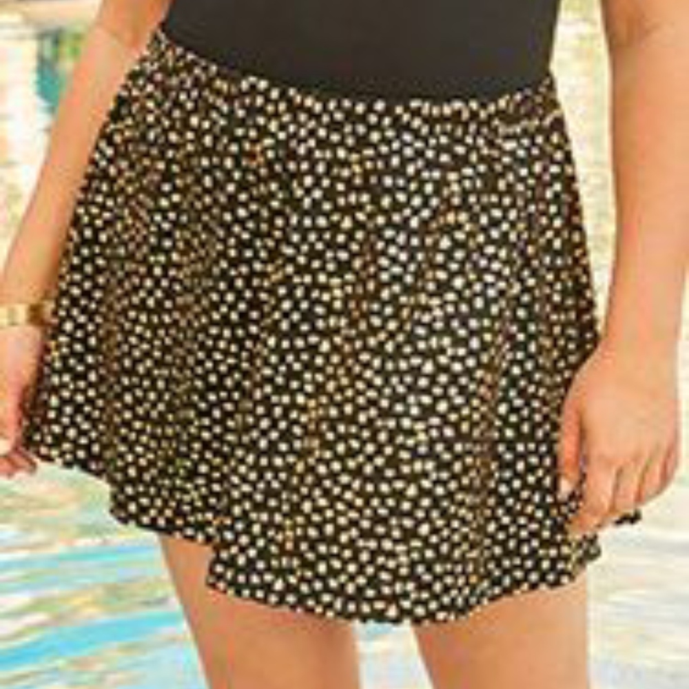New Swimsuits For all Gold Dot Lycra Skirt & Brief